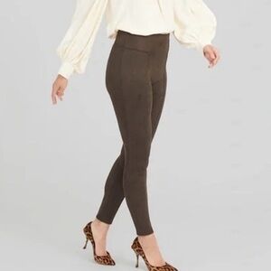 Spanx Women’s Faux Suede‎ Leggings in Chocolate Brown Size XS